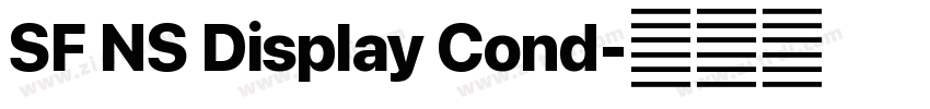 SF NS Display Cond字体转换